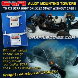 Alloy mounting towers to fit G-Rally body on 5ive-T